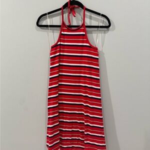 Mossimo Supply Co. Red, White, Blue Striped Halter Top